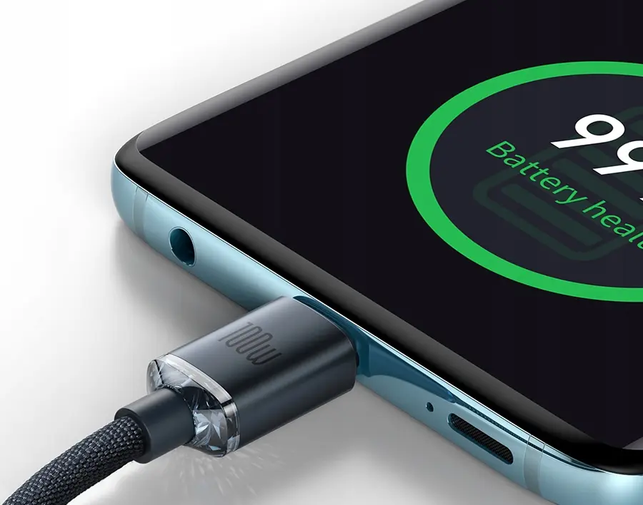 Kabel USB-C Power Delivery Quick Charge 3.0 100 W 1,2 m Baseus Crystal Shine CAJY000601 czarny